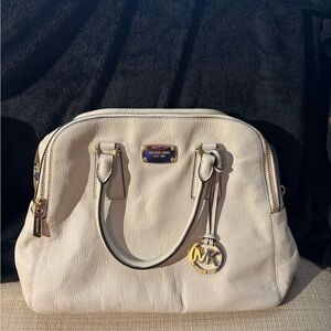 Michael Kors Off-White Leather Satchel